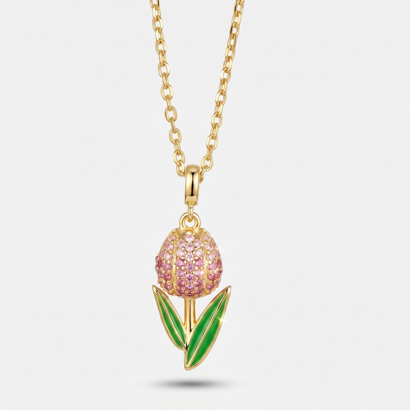 Collana in Argento 925 tulipano - BYSIMON gioielli