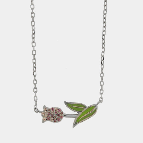 Collana in Argento 925 tulipano - BYSIMON gioielli