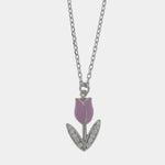 Collana in Argento 925 tulipano lilla - BYSIMON gioielli