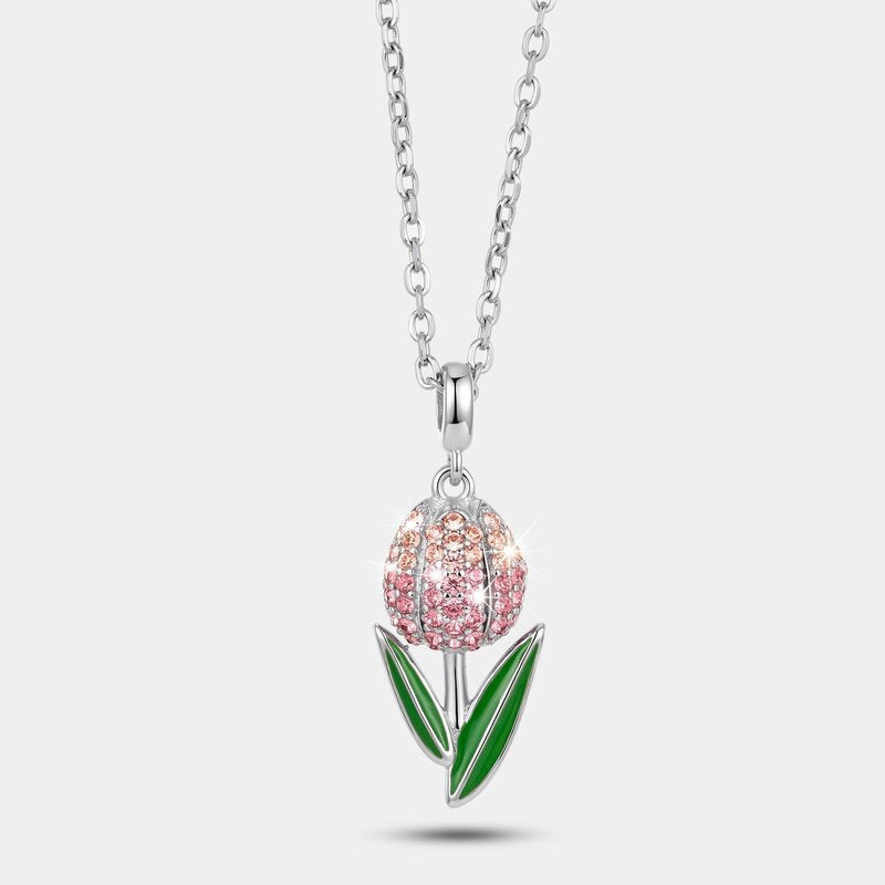 Collana in Argento 925 tulipano - BYSIMON gioielli