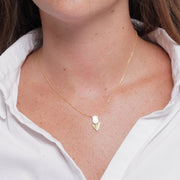 Collana in Argento 925 tulipano in madreperla