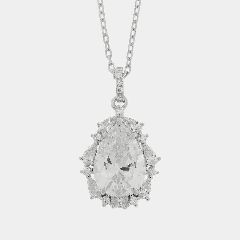 Collana in Argento 925 ovale zirconato - BYSIMON gioielli