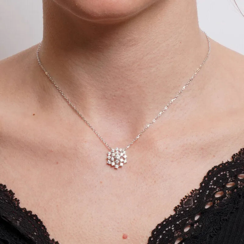 925 Silver Necklace with Zircons
