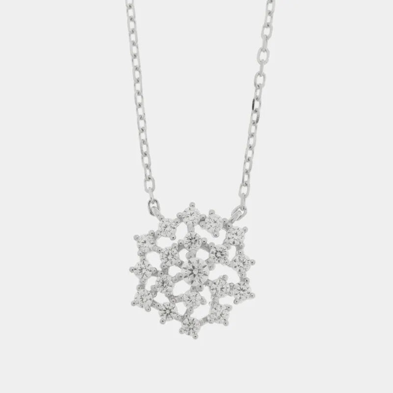 925 Silver Necklace with Zircons