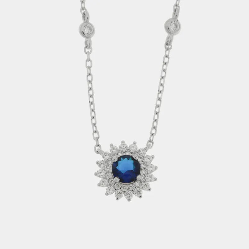 Collana in Argento 925 kate con zircone rosso
