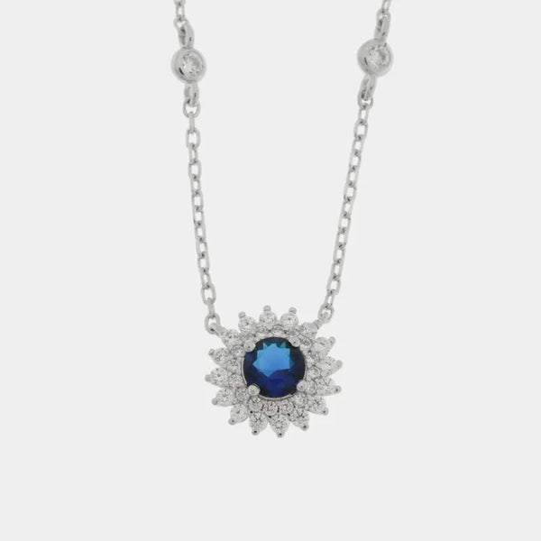 Collana in Argento 925 kate con zircone rosso