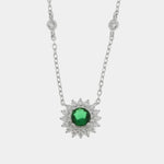 Collana in Argento 925 kate con zircone verde - BYSIMON gioielli
