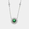 Collana in Argento 925 kate con zircone verde