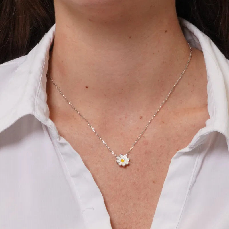 Collana in Argento 925 Margherita smaltata