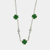 Collarino in Argento 925 quadrifogli verdi