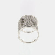 Anello in Argento 925 fascia impreziosita da zirconi bianchi