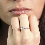 Anello in Argento 925 solitario con cristallo