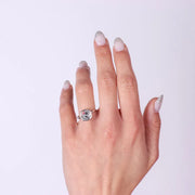 Anello in Argento 925 solitario con cristallo bianco