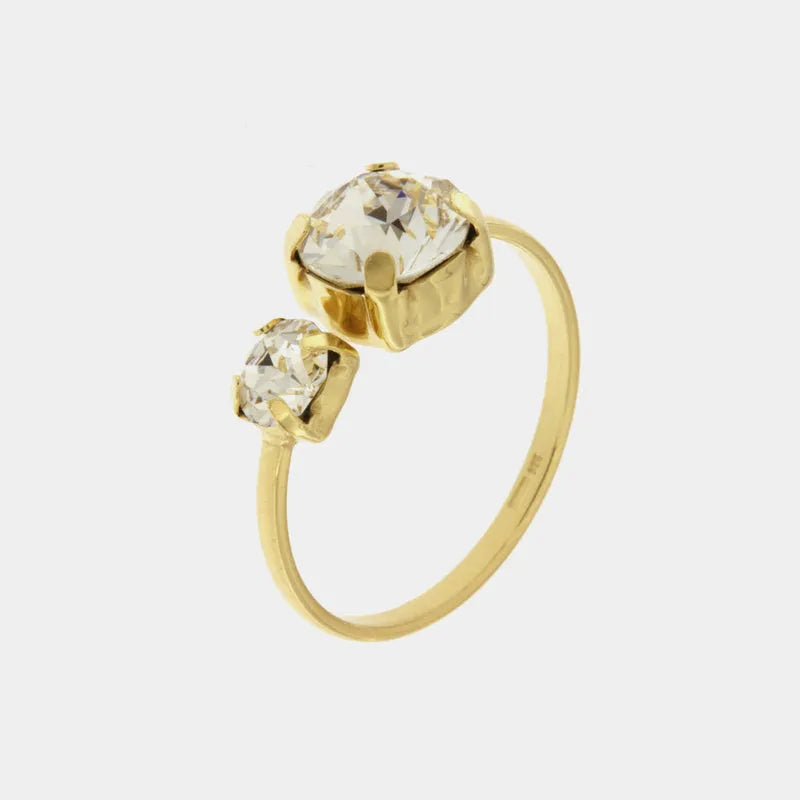 Anello in Argento 925 con cristalli bianchi - BYSIMON gioielli