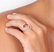 Anello in Argento 925  smile con zirconi