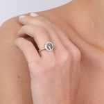 Anello in Argento 925 con albero della vita e giro di zirconi bianchi - BYSIMON gioielli