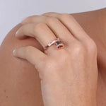 Anello in Argento 925 con campanella portafortuna impreziosita da zirconi bianchi