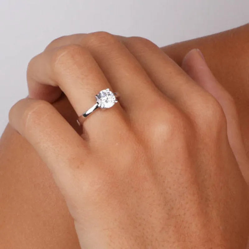 Anello in Argento 925 solitario con zircone BYSIMON - gioiello BySimon