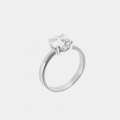 Anello in Argento 925 solitario con zircone BYSIMON - gioiello BySimon