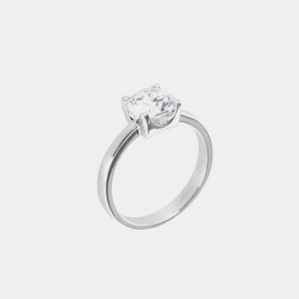 Anello in Argento 925 solitario con zircone BYSIMON - gioiello BySimon