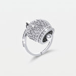 Anello in Argento 925 con campanella portafortuna mpreziosito da cubic zirconi