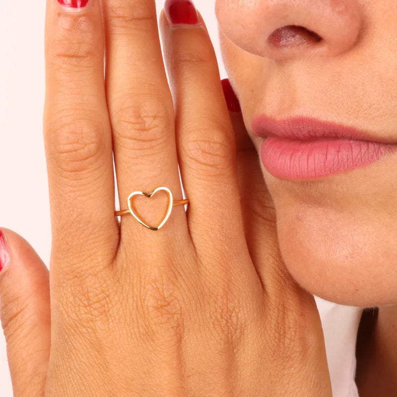 Anello in Argento 925 con dettaglio a forma di cuore - BYSIMON gioielli