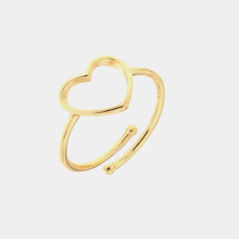 Anello in Argento 925 con dettaglio a forma di cuore - BYSIMON gioielli