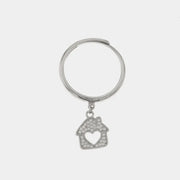 Anello in Argento 925 a forma di casa impreziositi da zirconi bianchi