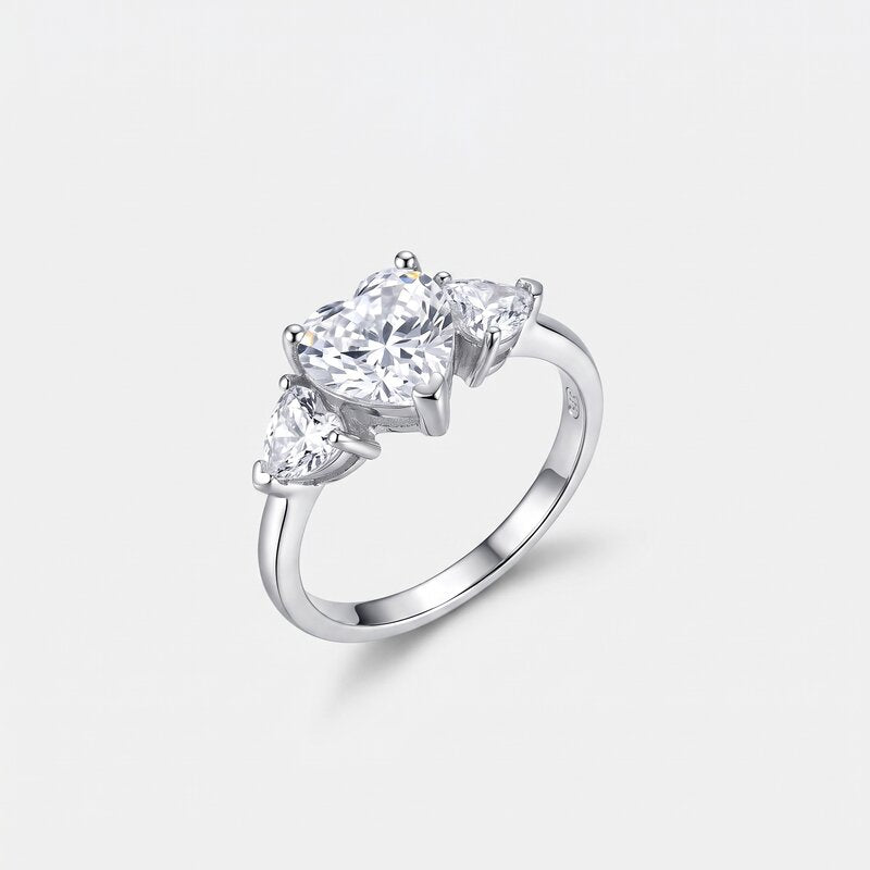 Anello in Argento 925 con cuori in zirconi BYSIMON - gioiello BySimon