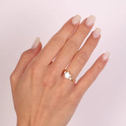 Anello in Argento 925 con zirconi bianchi e cuore centrale