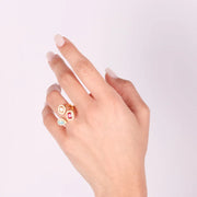 Anello in Argento 925 con zirconi colorati