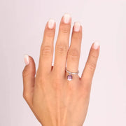 Anello in Argento 925 campanella portafortuna impreziosito da zirconi rossi