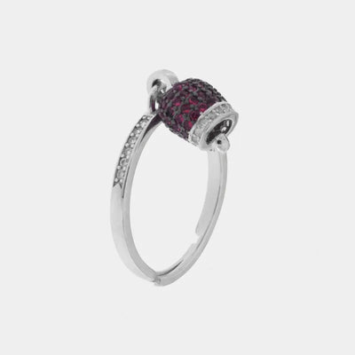 Anello in argento 925 campanella portafortuna | regalo di laurea | BYSIMON