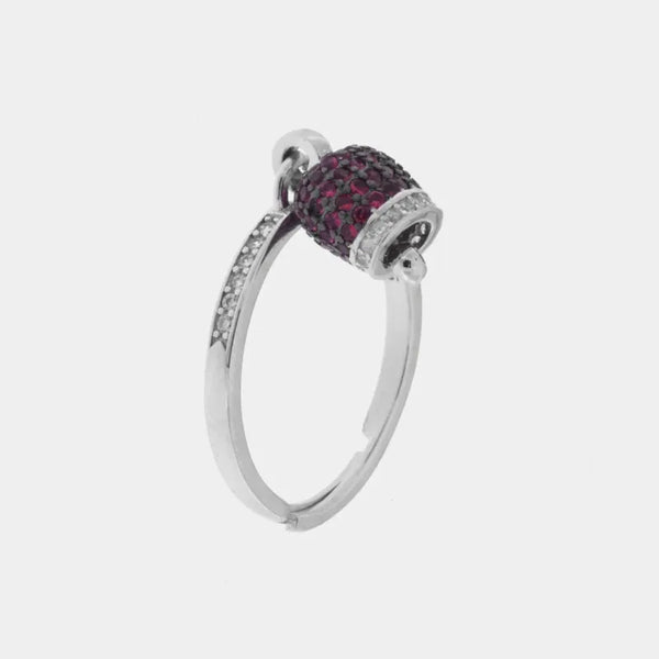 Anello in argento 925 campanella portafortuna | regalo di laurea | BYSIMON