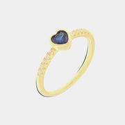 Anello in Argento 925 con cuore blu