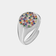 Anello in Argento 925 a cerchio con zirconi colorati