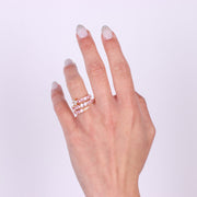 Anello in Argento 925 a forma di serpente con zirconi rosa