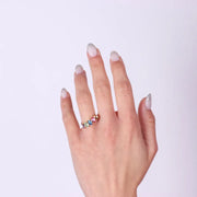 Anello in Argento 925 con cristalli colorati