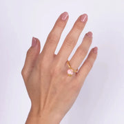 Anello in Argento 925 con campanella rossa Capri e zirconi