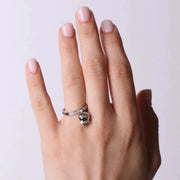 Anello in Argento 925 con campanella Capri e zirconi