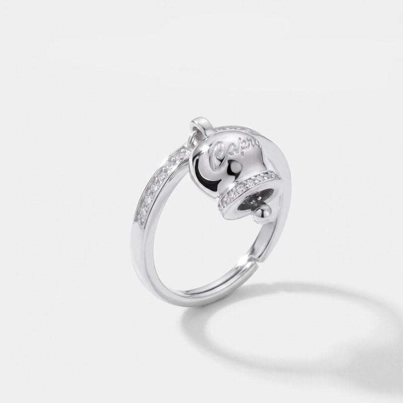 Anello in Argento 925 con campanella Capri e zirconi