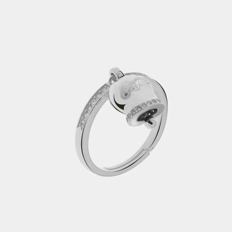 Anello in Argento 925 con campanella Capri e zirconi