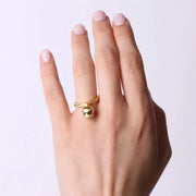 Anello in Argento 925 con campanella Capri e zirconi