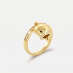 Anello in Argento 925 con campanella Capri e zirconi