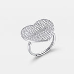 Anello in Argento 925 con cuore impreziosito da zirconi - BYSIMON gioielli