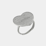 Anello in Argento 925 con cuore impreziosito da zirconi - BYSIMON gioielli