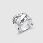 Anello in Argento 925 a fascia con zirconi - BYSIMON gioielli