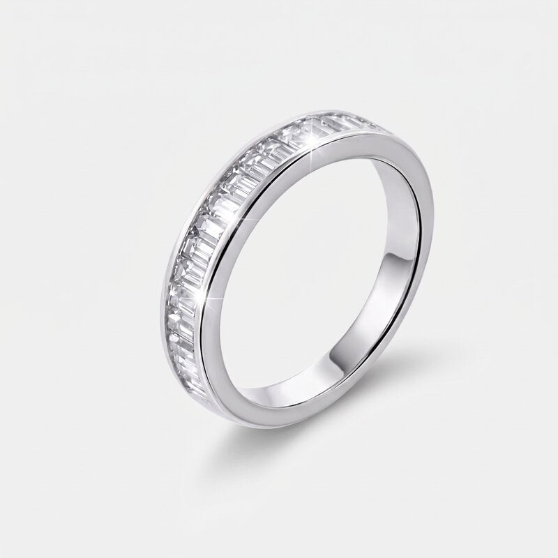Anello in Argento 925 a baguette con zirconi - BYSIMON gioielli