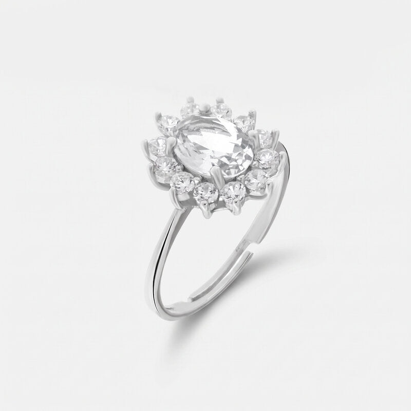Anello in Argento 925 con zirconi trasparenti BYSIMON - gioiello BySimon
