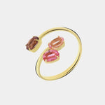 Anello in Argento 925  contrariè con tre pietre